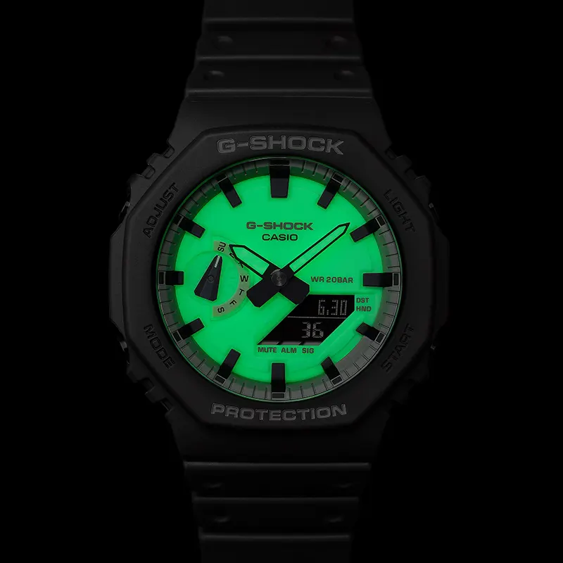 G-Shock Carbon Core Grey-White Combination Men's Watch- GA-2100HD-8A